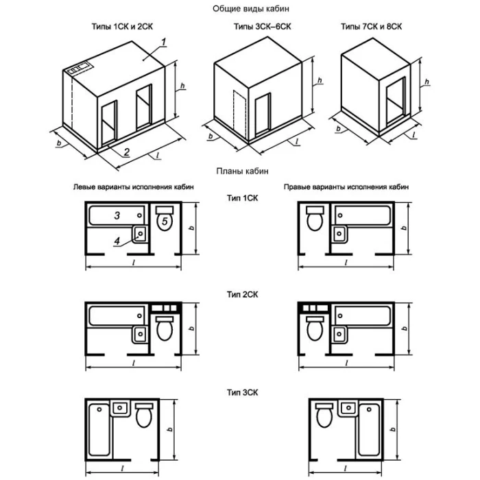 Кабина санитарно-техническая 2СК 26